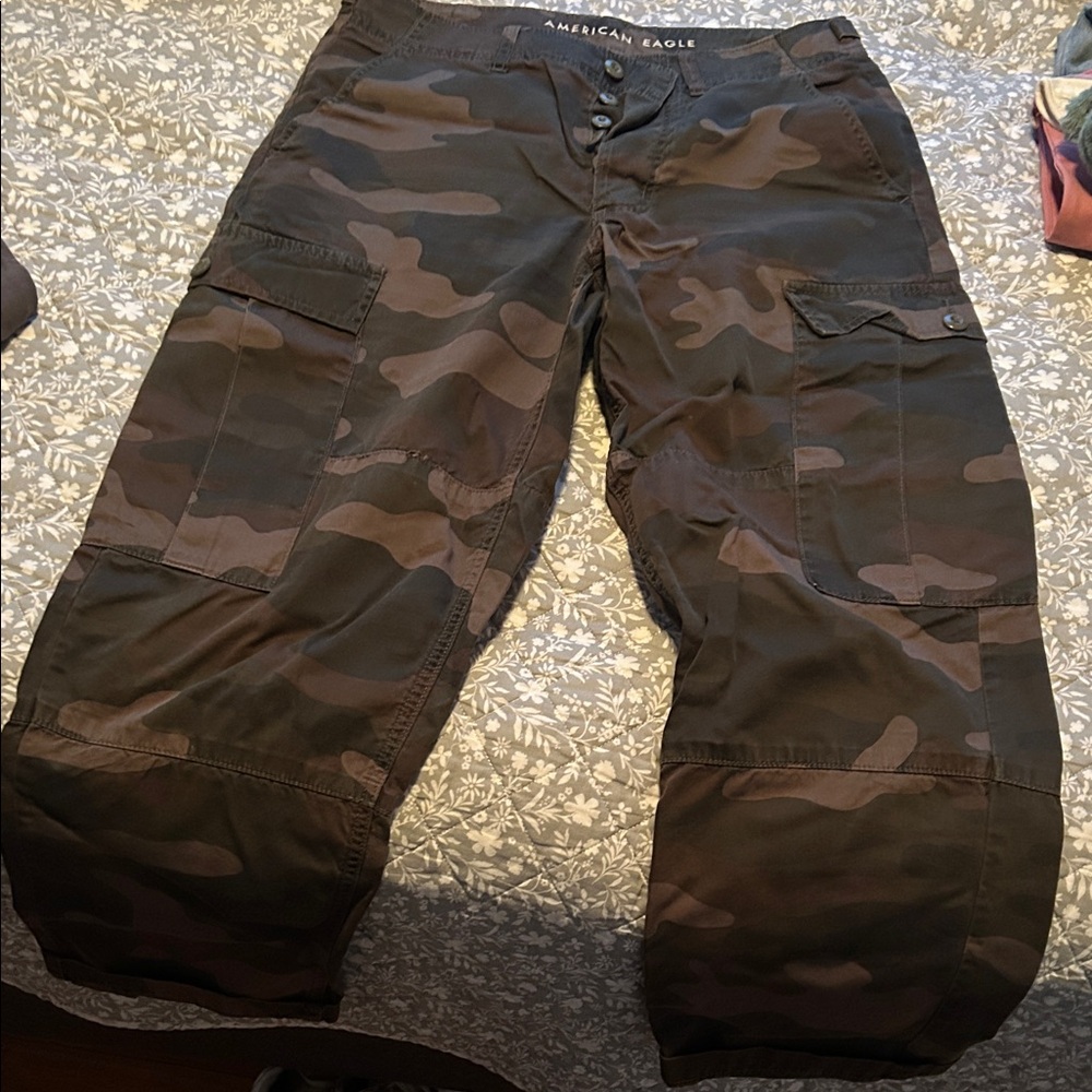 American Eagle Outfitters Men's Brown Camo Cargo Pants